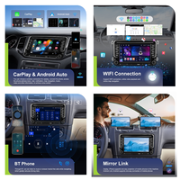 Autoradio Android Podofo 7'' 4+64G avec CarPlay/Android Auto sans fil pour VW Caddy/ PASSAT/POLO, charge rapide Type-C, audio de voiture OEM