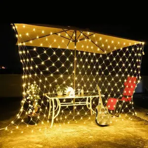 Wedding Lights Christmas Holiday Decor Bar Mesh String Light Fence Garden Garland Lamp Outdoor Party Lawn Net LED Fairy