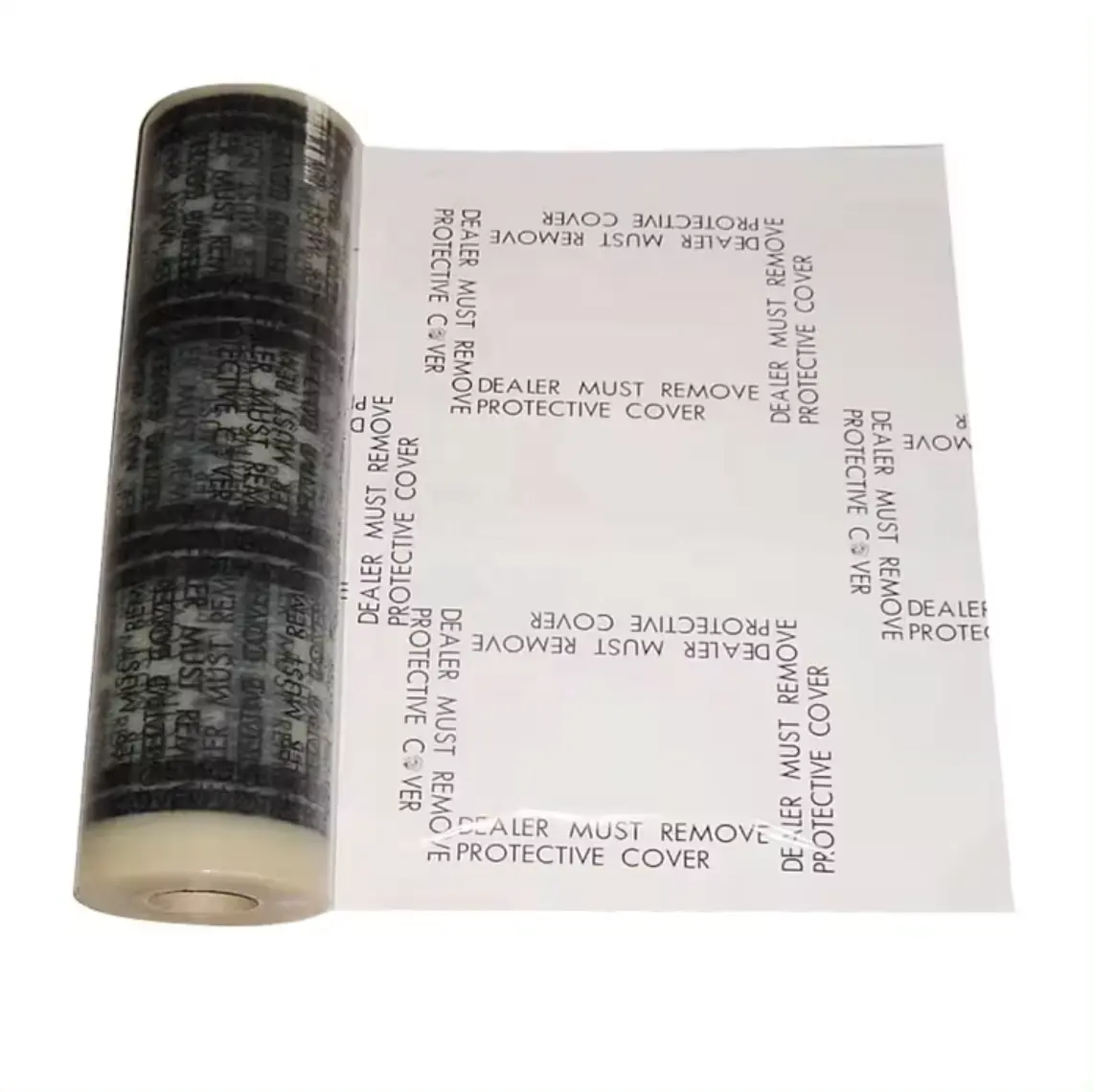 自動カーペット接着剤保護フィルム24 "X200'4ミル、ディーラー付きのミシン目線はすべて21インチPEソフトの印刷を削除する必要があります