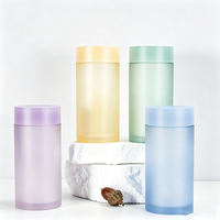 Bouteille cylindrique pour compléments alimentaires en PET, qualité alimentaire, plastique mat coloré, bouteille de soins de santé pour l'emballage de capsules de vitamines et de pilules