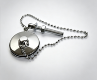 Tapón de Lavabo Tradicional de Alta Calidad, Cromado, Anticorrosión, Ecológico, de 1 1/2 Pulgadas, con Cadena de 14 Pulgadas