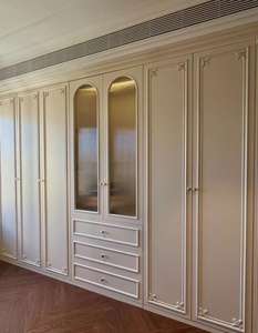 Modern Freestanding Melamine Wood <b>Wardrobe</b> for Apartment Hotel Bedroom Hinged Doors Clean Folding Features MDF for Dining Use - Product Image 5