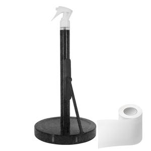 2 in 1 Countertop Paper Towels Holders Stand Under Cabinet <strong>Papertowels</strong> Roller Paper Towel Holder with Spray Bottle - Product Image 3