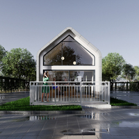 Maison préfabriquée modulaire triangulaire en bois de luxe au design moderne, petite résidence pour villas