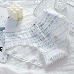 Slip in cotone a pois per ragazze e giovani donne, a vita media, con stampa carina, a triangolo, morbidi e traspiranti, per uso quotidiano. - Product Image 4