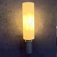 Applique murale de luxe JYLIGHTING en marbre d'albâtre, lampe LED cylindrique moderne en laiton, lumière blanche, garantie 3 ans, durée de vie 50000 heures