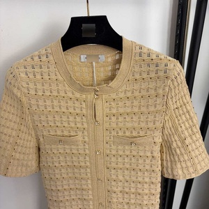 <span class=keywords><strong>Robe</strong></span> décontractée en tricot à manches courtes avec strass OUDINA LOGO pour le Ramadan et l'Aïd, robes élégantes pour femmes - Product Image 3
