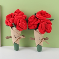 Poupée en peluche rose pour la Saint-Valentin et le Festival Qixi, cadeau pour petite amie, bouquet de roses en peluche, vente en gros