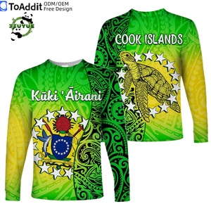 Nouveautés en gros de Chine : T-shirt personnalisé pour homme à col rond, thème Rugby des Îles Cook - Les Kukis sont les champions ! - Product Image 4