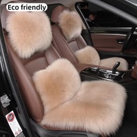 Échantillon de support pour vente en gros, direct usine, nouveau coussin de siège avant de voiture d'hiver, en peluche épaisse, chaud, antidérapant, durable, imperméable, en peau de mouton