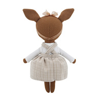 Uyeah ODM/ODM CPC Poupée de Noël personnalisée en peluche, motif élan, jouet animal mignon, cadeaux avec logo imprimé sur tissu