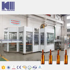 Triblock कांच की बोतल बियर बॉटलिंग भरने की मशीन उत्पादन उपकरण/लाइन