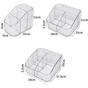 3 पीसी सेट त्वचा कॉस्मेटिक स्पष्ट प्रदर्शन मामले 2 दराज मेकअप आयोजक भंडारण बॉक्स - Product Image 3
