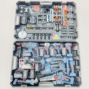 10pcs Battery Powered Plastic CE Certified Cordless Hammer Drill Brushless Angle Wrench Portable Saw <b>Combination</b> Tool Set - Product Image 3