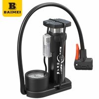 Pompe à air pour vélo en acier haute pression BAIMEI, gonfleur de pneus portable pour vélos de montagne/route, kit adaptateur pour ballons de basket-ball