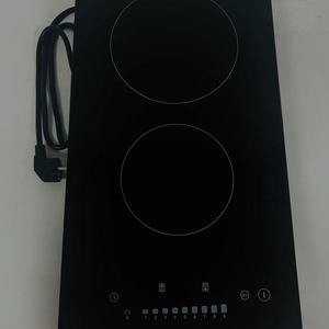 Table de cuisson infrarouge noire portable avec écran, cuisinière en céramique, deux plaques chauffantes électriques - Product Image 2