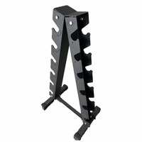 Support d'haltères en acier robuste 5 niveaux Home Gym Exercice Fitness Stockage multifonctionnel Support de poids à cinq couches Support d'haltères