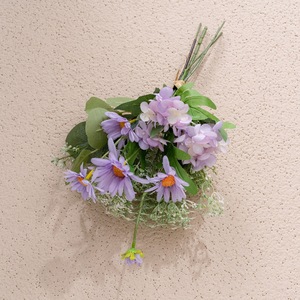 Bouquet de fleurs artificielles vides, marguerites violettes, décoration d'intérieur, vase de table CF01117 - Product Image 3