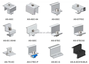 Support de <span class=keywords><strong>fixation</strong></span> réglable pour panneaux solaires 35mm 45mm, pince de montage pour panneaux solaires, pince de <span class=keywords><strong>fixation</strong></span> noire pour extrémité et milieu de <span class=keywords><strong>panneau</strong></span> <span class=keywords><strong>solaire</strong></span> |   ART SIGN - Product Image 2