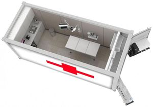 Contenedor Plegable de Acero para Hospital, Panel Sándwich, Clínica Portátil, Casa Contenedor de 20 pies para Uso Médico con Quirófano, África - Product Image 4