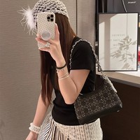 Sac à bandoulière de luxe léger pour femme, nouvelle collection haut de gamme, avec chaîne et fermeture éclair, petit format polyvalent