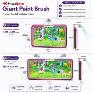 Juego Interactivo de Proyección Dinámica para Interiores, Pintura Inmersiva en la Pared, Juego Educativo para Parques Infantiles y Centros Comerciales FEC - Product Image 5