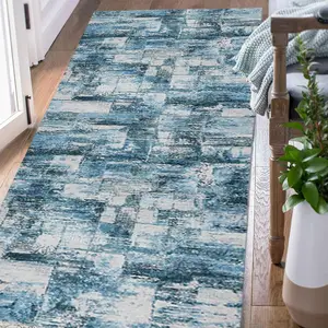 Alfombra de corredor Boho persa 2 '6 ''x 8' Alfombras antideslizantes Lavables a máquina Corredores de pila baja sin desprendimiento para pasillos, cocina, piso