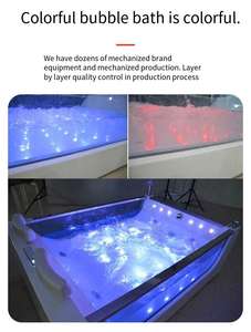 Bak mandi mewah dewasa, bak mandi pijat suhu konstan, berselancar, dinding ganda rumah akrilik berdiri bebas - Product Image 2