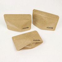 Impression personnalisée de sachets refermables en papier kraft écologiques pour aliments et thé, avec laminage mat