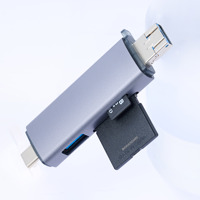Venta al por mayor 6-en-1 USB OTG adaptador Micro memoria lector de tarjetas inteligentes para PC portátil teléfono móvil compatible con TF SD USB 3,0 tarjetas externas