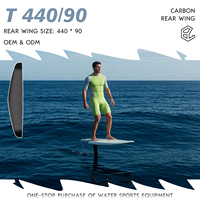 Aile arrière en fibre de carbone pour hydrofoil de freeride 440 90, stabilisateur polyvalent pour les lacs, les rivières et les eaux océaniques