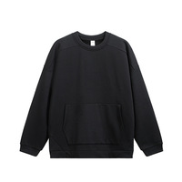Sweat-shirt personnalisé à col rond pour homme, extensible dans quatre directions, à manches longues, décontracté, vierge pour impression, collection Printemps 2026, léger, en polaire, pour le cyclisme en extérieur