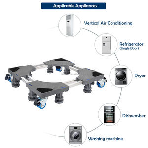 Support de réfrigérateur domestique, base mobile à roulettes, support réglable pour lave-linge, support multifonctionnel en acier réglable - Product Image 4