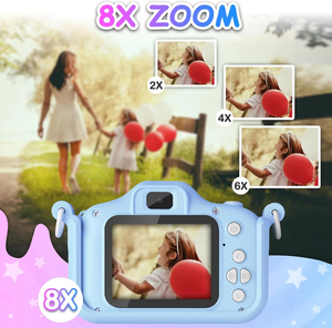 Appareil photo pour enfants à capteur CMOS pas cher avec objectif grand angle 160° HD, zoom 8x, écran 2,0 pouces, filtre et MP3 pour filles et enfants - Product Image 2
