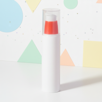 Flacon pompe sans air en plastique PP blanc/couleur personnalisée 15ml 30ml 50ml pour émulsion, lotion, emballage cosmétique, conception hermétique, sérigraphie
