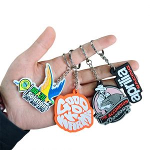 Custom 2D Soft Pvc Keychain <b>Key</b> <b>Chain</b> Logo Soft Rubber Keychains Silicone Keyring Rubber Personalized 3D Customized Pvc KeyChain - Product Image 1
