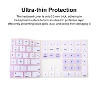 Funda de Silicona Multilingüe para Teclado Apple iMac Magic Keyboard con Teclado Numérico A1843 US Español Inglés, Directo de Fábrica