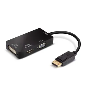 FARSINCE DisplayPort DP to HDMI VGA DVI 3 in 1 어댑터 변환기