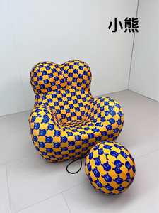 Ghế Sofa Gấu Lười Phong Cách Hiện Đại, Vải Sọc, Bọc Nệm Thoải Mái, Nội Thất Phòng Khách - Product Image 2