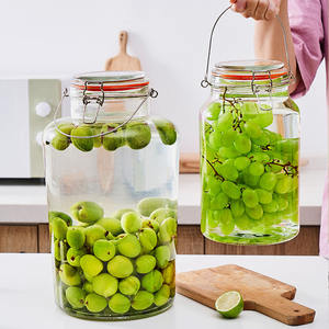 <span class=keywords><strong>Barattoli</strong></span> di Vetro Ermetici con <span class=keywords><strong>Chiusura</strong></span> Sigillata Bottiglia di Vino in Vetro Trasparente Grande Capacità 1500ml 2000ml 2500ml - Product Image 2