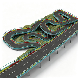 Solution clé en main pour la conception de piste de course, construction de piste de <span class=keywords><strong>karting</strong></span> à double niveau pour aire de jeux commerciale - Product Image 1