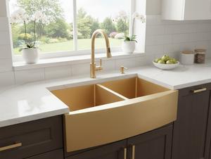 Antique Style Handmade Farmhouse <b>Kitchen</b> <b>Sink</b> Apron Front Hammered Surface Brass Plated Finish Single Bowl <b>Sink</b> for <b>Kitchens</b> - Product Image 3