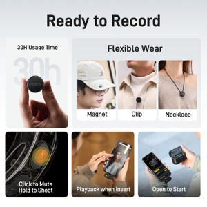 Micrófono Inalámbrico de Solapa Maono <span class=keywords><strong>Wave</strong></span> T5 de Plástico, Uso Profesional en Estudio, Cancelación de Ruido, Filtro de Voz, USB Tipo-C, Grabación de Video - Product Image 6