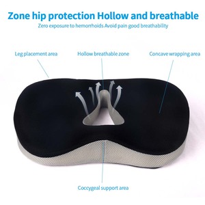 للبيع بالجملة تصميم مريح لتخفيف الألم 3D شبكة مكافحة الانزلاق رغوة الذاكرة لكرسي المكتب كرسي متحرك سيارة - Product Image 4