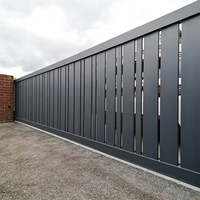 Eenvoudig Ontwerp Glijdende Aluminium Tuinpoorten Automatische Opening Aluminium Hekdeur Voor Villa Binnenplaats Park
