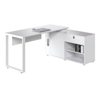 Bureau de direction avec plateau en MDF trempé, bureau moderne, mobilier de bureau, table