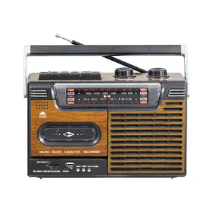 Antique longue portée vieux Vintage Am Fm Usb Tf BT Cassette enregistrement Radio Portable