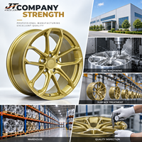 Jantes forgées 6061-T6 à double rayon, finition or poli, concaves, 18-22 pouces, 5x112 5x114.3 5x120 pour BMW Audi Mercedes-Benz