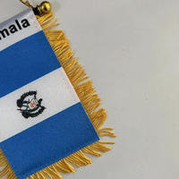 Drapeaux miniatures personnalisés pour rétroviseurs de voiture, avec logo imprimé double face, en satin laminé, à franges, pour décoration de fenêtre