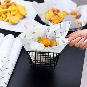 กระดาษห่ออาหารแบบกำหนดเองสำหรับร้านเบเกอรี่ ไก่ทอด กระดาษคราฟท์ พิมพ์โลโก้ เคลือบกันน้ำมัน พิมพ์สกรีน สำหรับอาหาร แบบส่วนตัว - Product Image 5